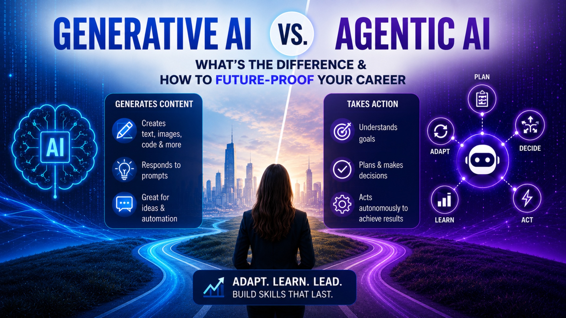 Generative AI vs. Agentic AI: What’s the Difference & How to Future-Proof Your Career