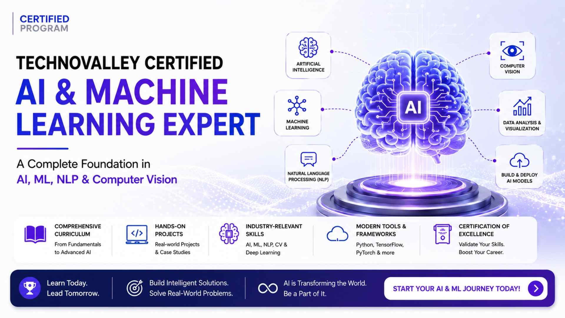 Technovalley Certified AI & Machine Learning Expert: A Complete Foundation in AI, ML, NLP & Computer Vision