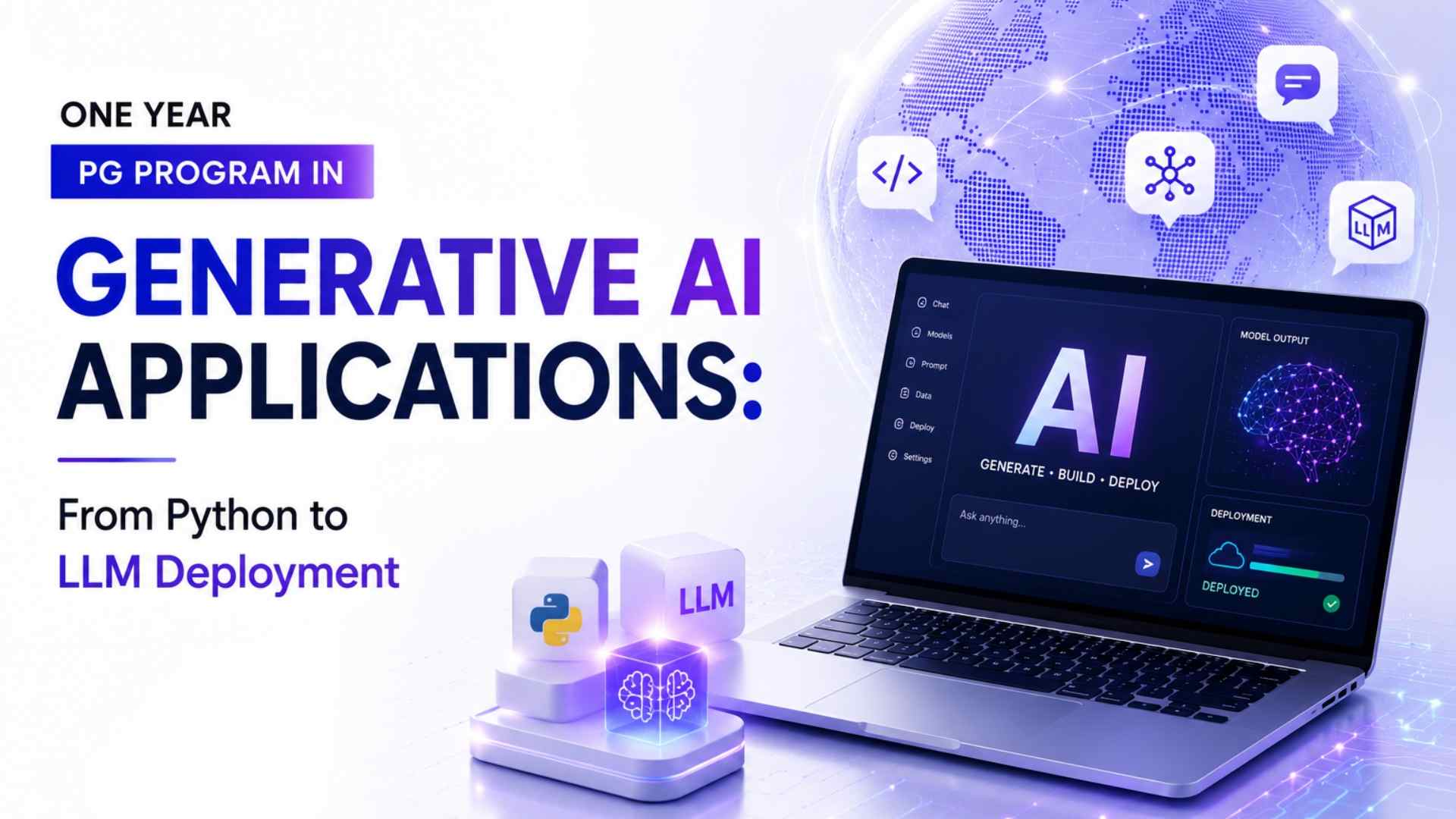 One Year PG Program in Generative AI Applications: From Python to LLM Deployment