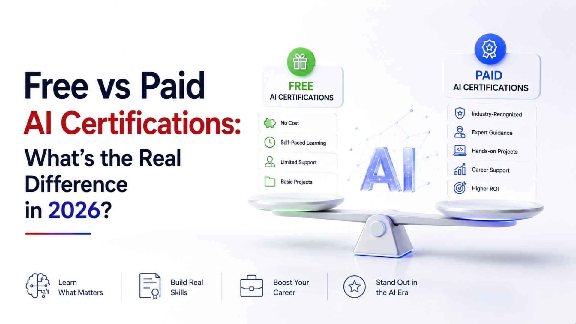 Free vs Paid AI Certifications: What's the Real Difference in 2026?