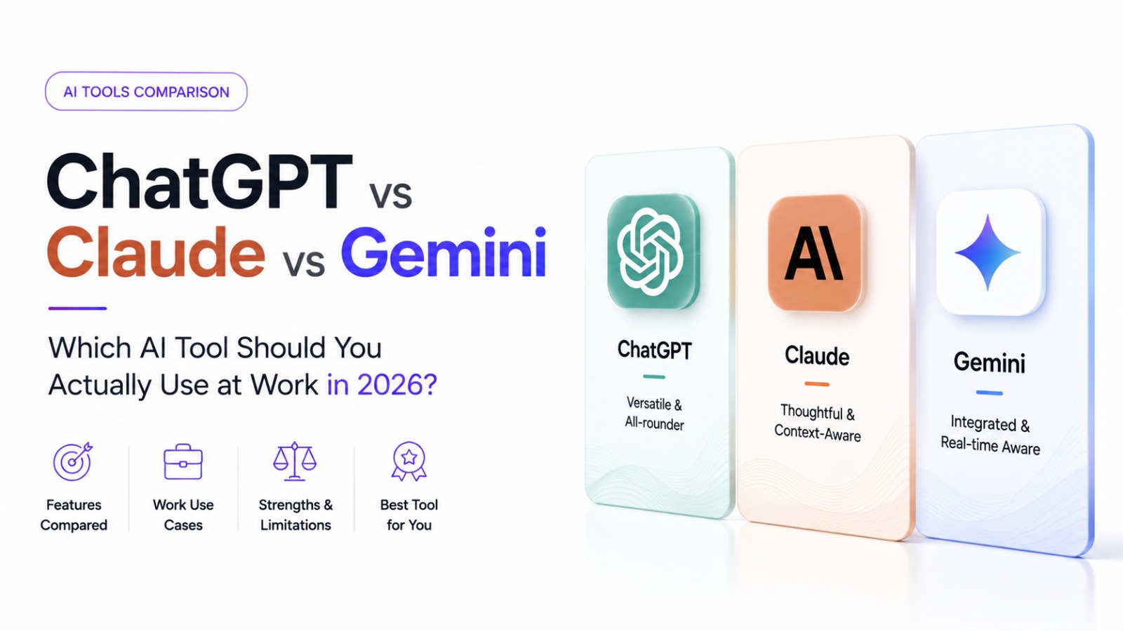 ChatGPT vs Claude vs Gemini: Which AI Tool Should You Actually Use at Work in 2026?