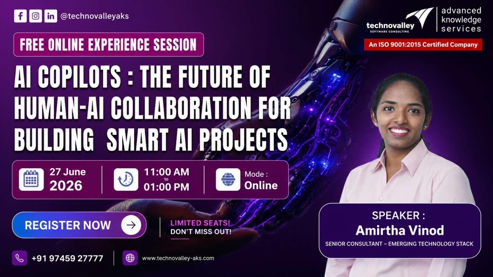 Free Online Experience Session: AI Copilots – The Future of Human-AI Collaboration for Building Smart AI Projects