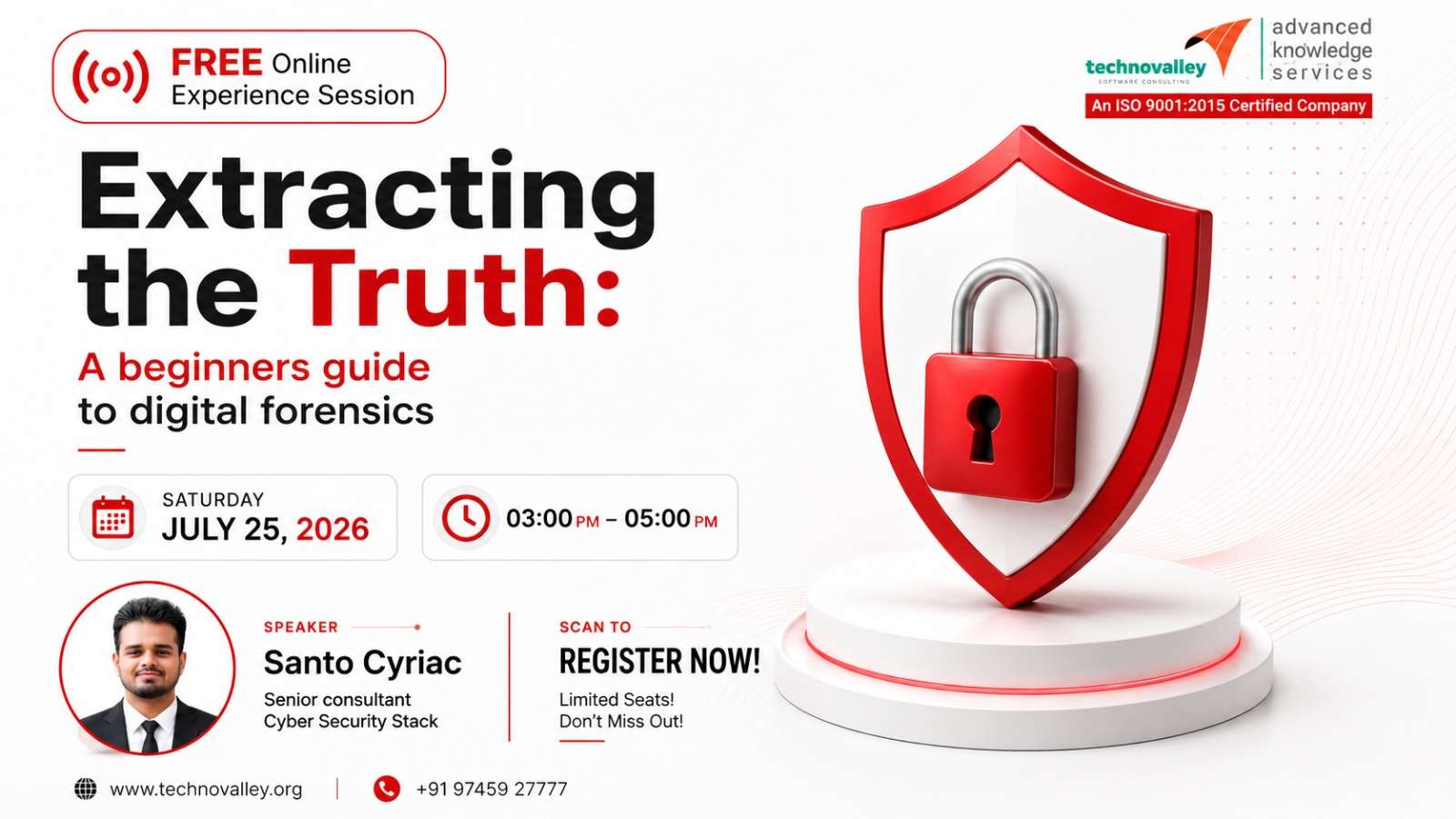 Free Online Experience Session – Extracting the Truth: A Beginner's Guide to Digital Forensics